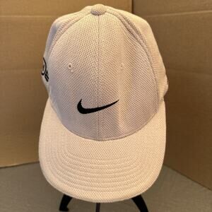 Nike Hat Cap Fitted Adult Large Brown Black Swoosh Athletic SQ Golf Golfer Mens